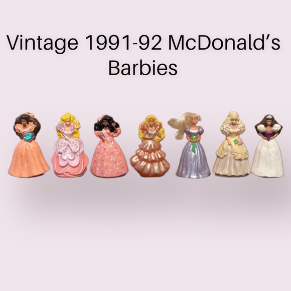 Vintage Other - Barbie McDonalds Happy Meal Toy Lot of 7 Cake Toppers 1991 1992 Vintage